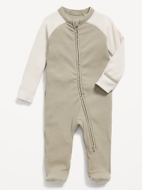 Image number 1 showing, Ribbed 2-Way-Zip Sleep & Play Footed One-Piece for Baby