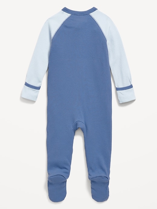 View large product image 2 of 2. Ribbed 2-Way-Zip Sleep & Play Footed One-Piece for Baby