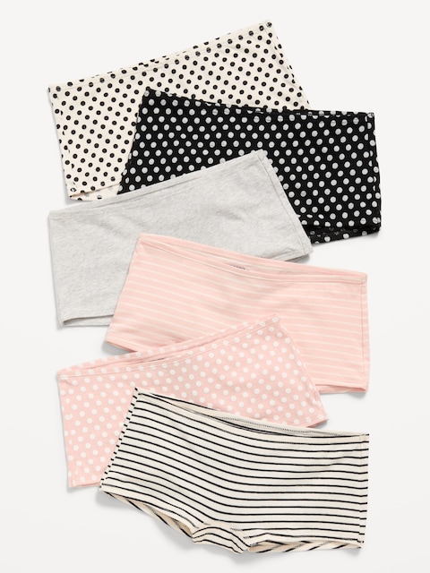 Boyshorts Underwear 6-Pack for Girls - Multi