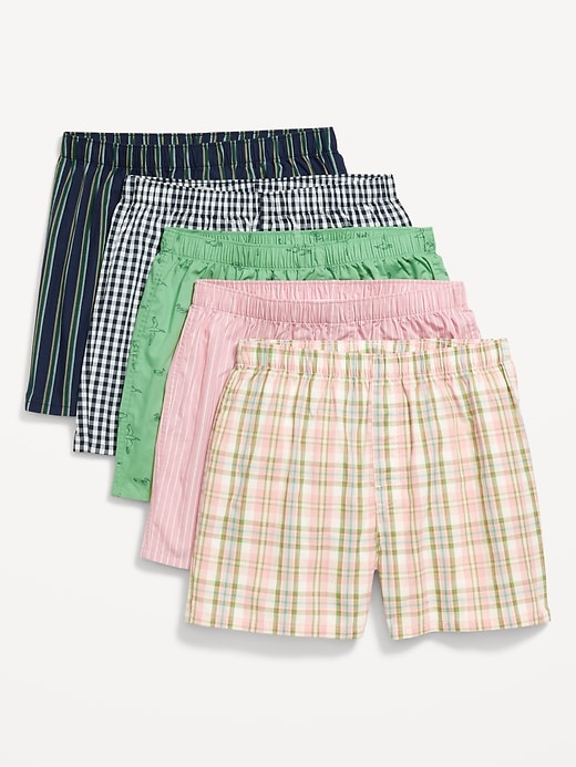 View large product image 1 of 1. 5-Pack Soft-Washed Boxer Shorts -- 3.75-inch inseam