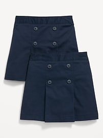 L'image numéro 1 présente Jupe-short à plis d’uniforme scolaire pour Fille (paquet de 2)
