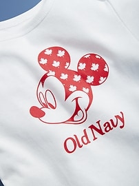 View large product image 3 of 5. Old Navy x Disney© Mickey Mouse Short-Sleeve Flag Logo-Graphic Bodysuit for Baby