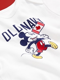View large product image 3 of 5. Old Navy x Disney© Mickey Mouse Short-Sleeve Flag Logo-Graphic Bodysuit for Baby