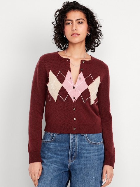 SoSoft Cropped Cardigan Sweater - Red