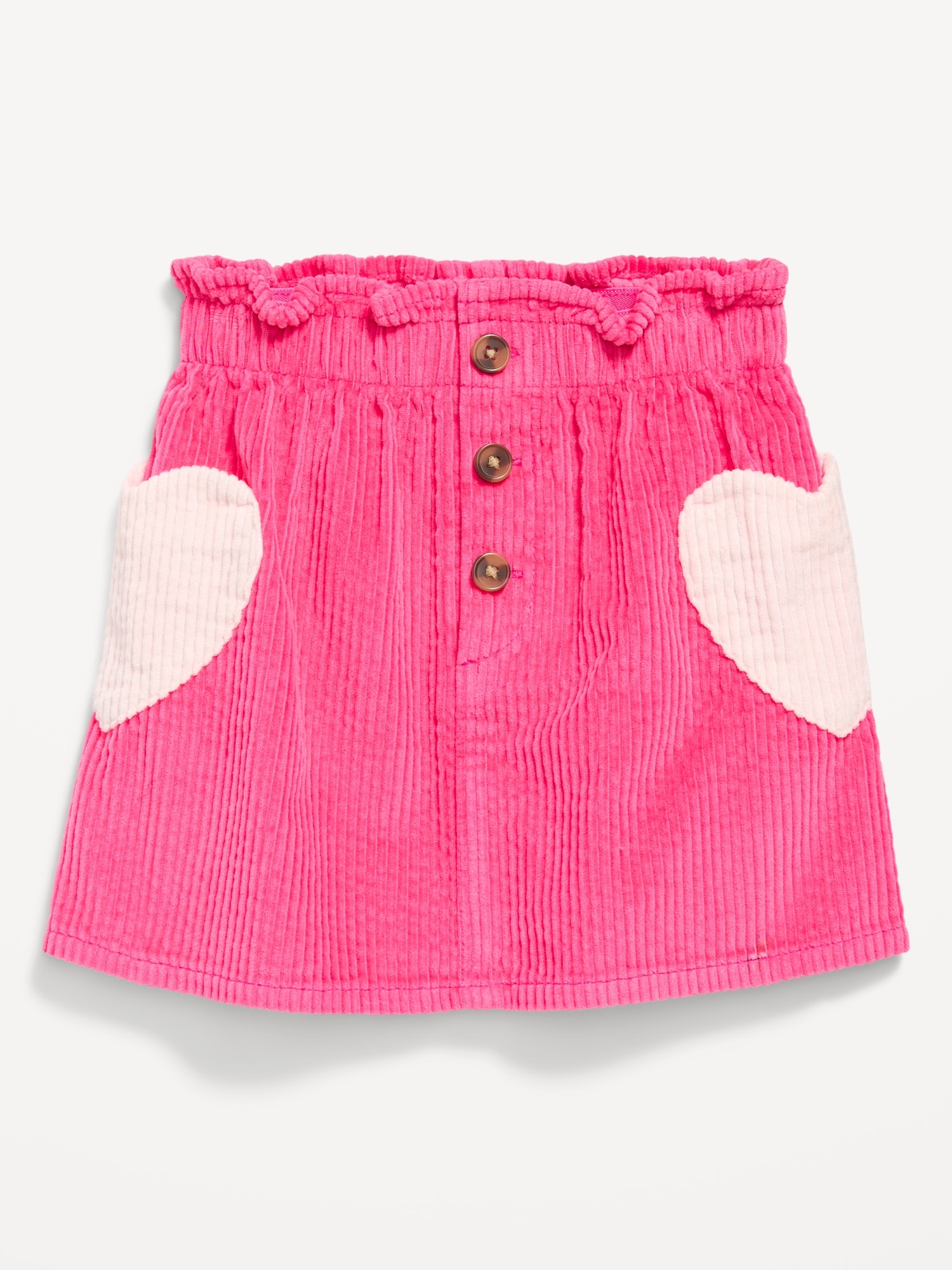 Corduroy Heart-Pocket Skirt for Toddler Girls