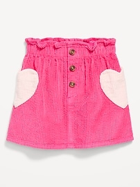 Image number 1 showing, Corduroy Heart-Pocket Skirt for Toddler Girls