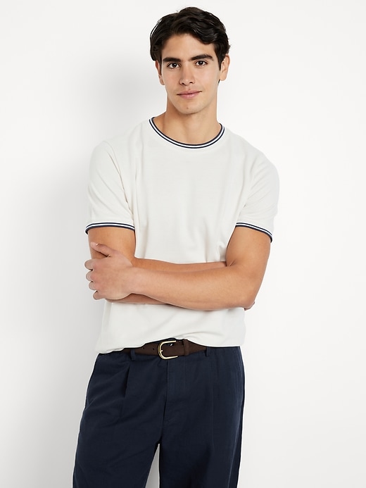 Image number 1 showing, Textured Pique T-Shirt