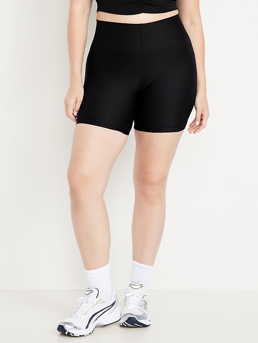 Image number 4 showing, Extra High-Waisted PowerSoft Sculpt Biker Shorts -- 6-inch inseam