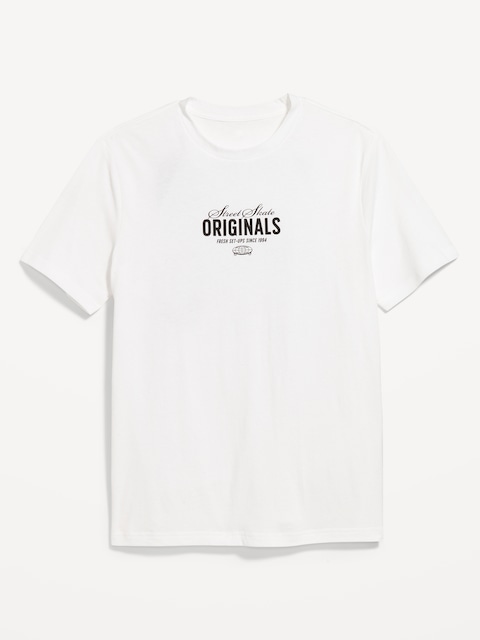 Crew-Neck Graphic T-Shirt - White Lilies