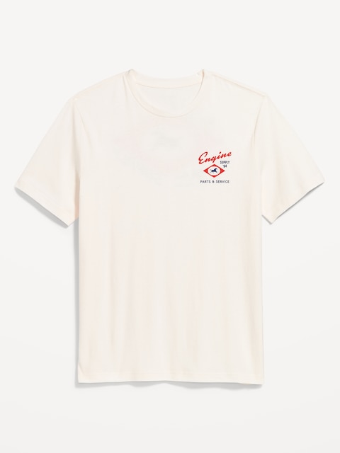 Crew-Neck Graphic T-Shirt - White