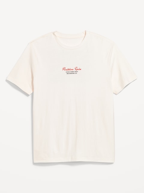 T-shirt ras du cou à imprimé - Bleu