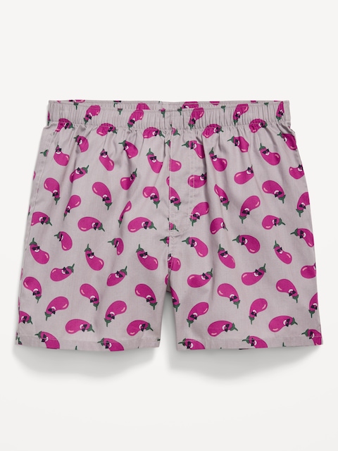Printed Boxer Shorts - Purple