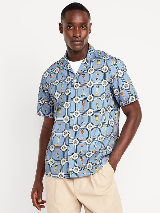 Image number 1 showing, Short-Sleeve Printed Camp Shirt