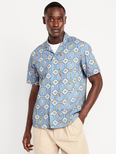 Short-Sleeve Printed Camp Shirt