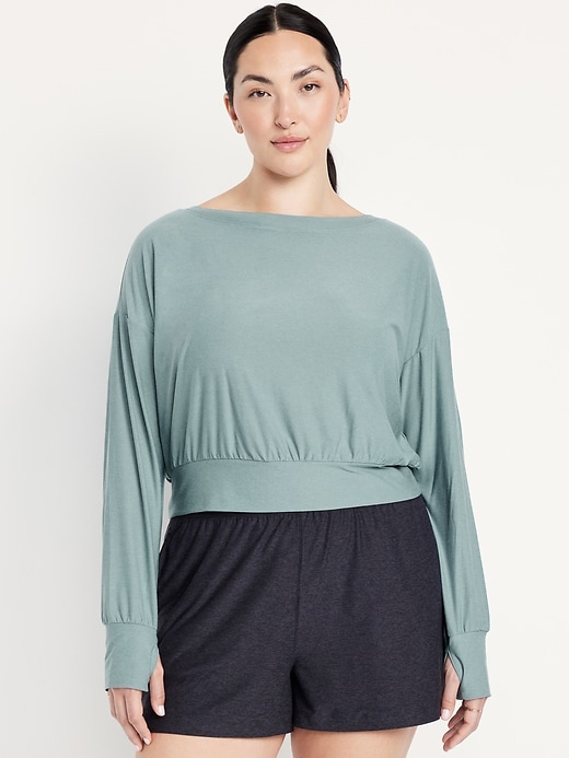 Image number 5 showing, CloudMotion Boat-Neck Top