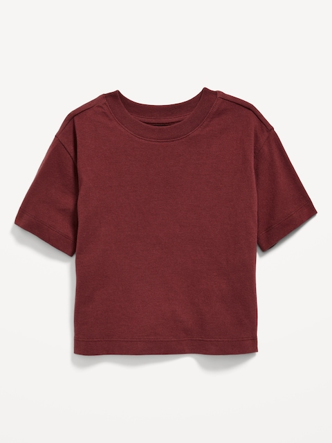 Oversized Boxy T-Shirt for Toddler Boys - Red