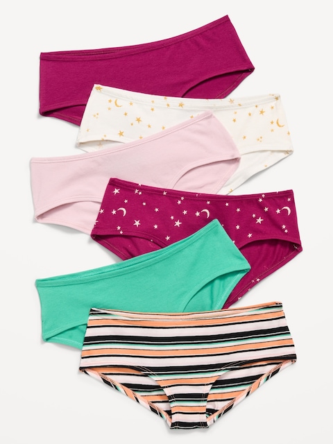 Hipster Underwear 6-Pack for Girls - Blue