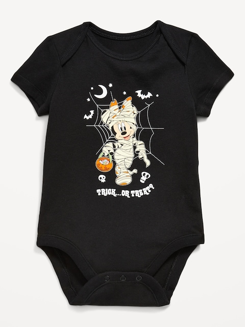 Disney© Short-Sleeve Unisex Graphic Bodysuit for Baby - Minnie Mouse Mummy (Match The Fam)