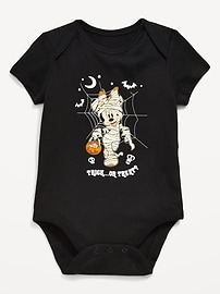 Image number 1 showing, Disney© Short-Sleeve Unisex Graphic Bodysuit for Baby
