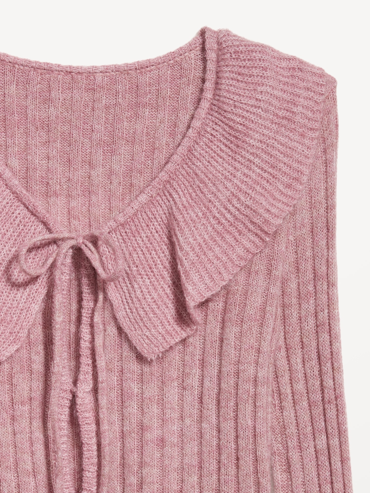 Wool-Blend Ruffle Tie-Front Cropped Cardigan | Old Navy