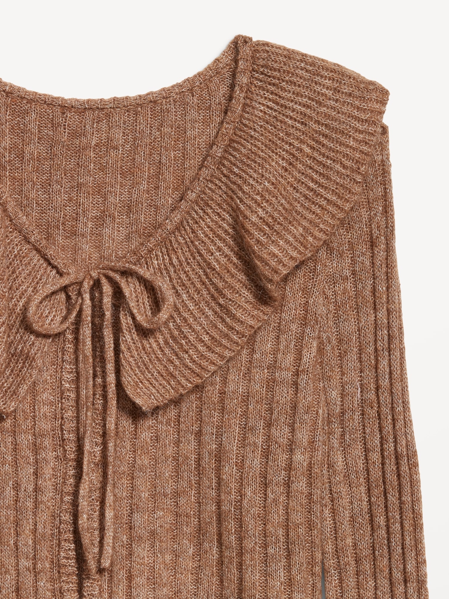 Wool-Blend Ruffle Tie-Front Cropped Cardigan | Old Navy