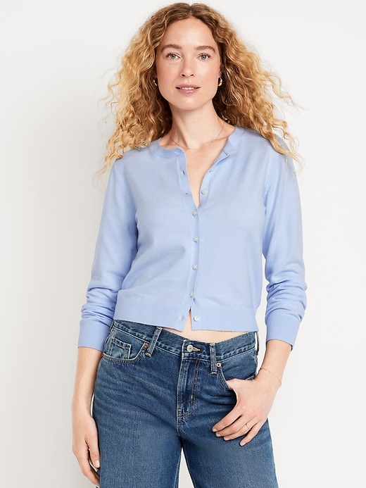 Image number 1 showing, SoSoft Lite Crop Cardigan Sweater