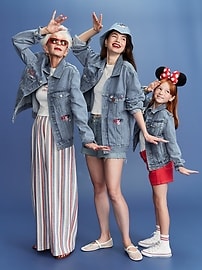 View large product image 5 of 5. Old Navy x Disney© Mickey Mouse Gender-Neutral Logo-Graphic Jean Trucker Jacket for Kids