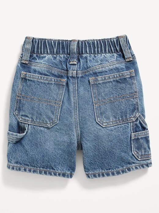 View large product image 2 of 2. Baggy Carpenter Jean Shorts for Toddler Boys