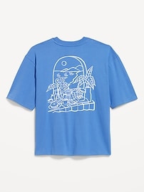 L'image numéro 2 présente T-shirt épais court à imprimé
