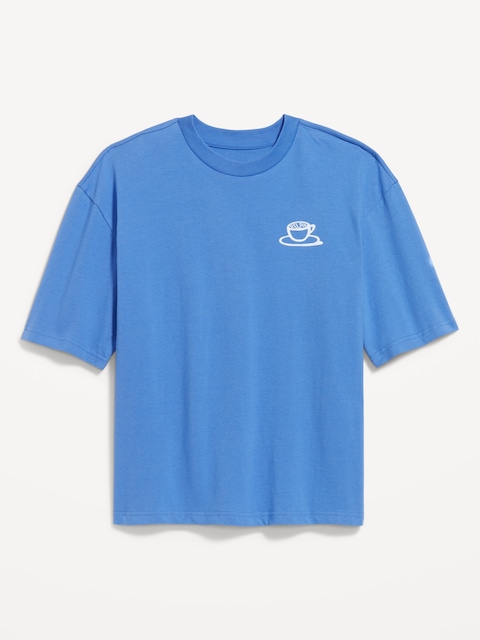 T-shirt épais court à imprimé