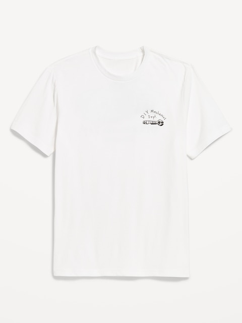 T-shirt ras du cou à imprimé - Blanc