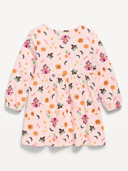 View large product image 2 of 2. Printed Long-Sleeve Dress for Toddler Girls