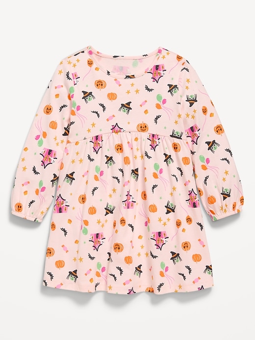 View large product image 1 of 2. Printed Long-Sleeve Dress for Toddler Girls