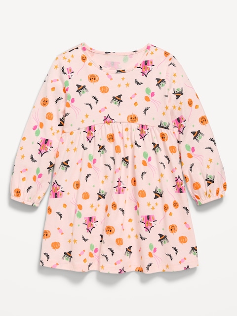 Printed Long-Sleeve Dress for Toddler Girls