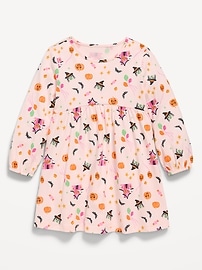 Image number 1 showing, Printed Long-Sleeve Dress for Toddler Girls