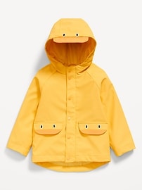 Image number 2 showing, Water-Resistant Unisex Critter Hooded Jacket for Toddler