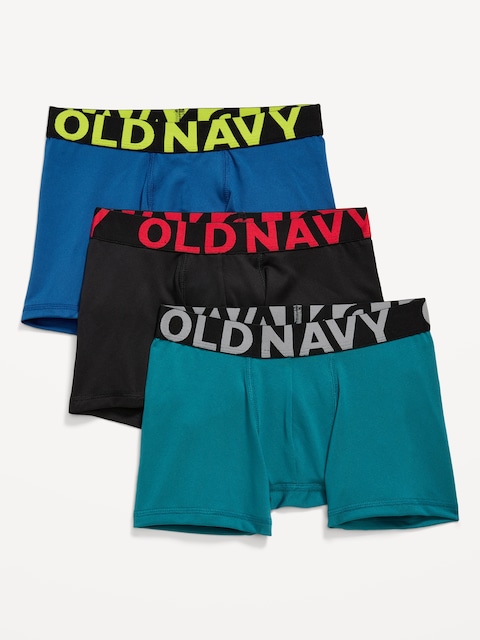 Go-Dry Boxer-Briefs Performance Underwear 3-Pack for Boys