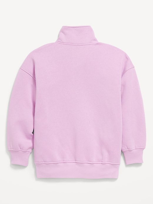 Image number 4 showing, Oversized Snap-Button Sweatshirt for Girls