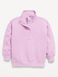 View large product image 3 of 4. Oversized Snap-Button Sweatshirt for Girls