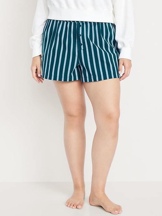 Image number 5 showing, Poplin Boxer Pajama Shorts