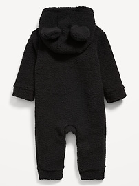 L'image numéro 2 présente Barboteuse une-pièce à capuchon Mickey Mouse de Disney© en Sherpa pour bébé