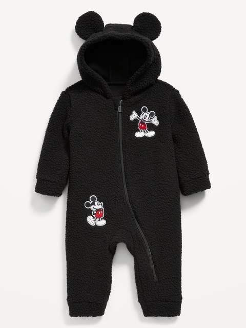 Barboteuse une-pièce à capuchon Mickey Mouse de Disney© en Sherpa pour bébé