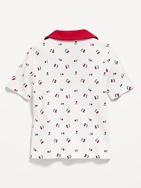 Image number 3 showing, Short-Sleeve Fitted Collared Top for Girls