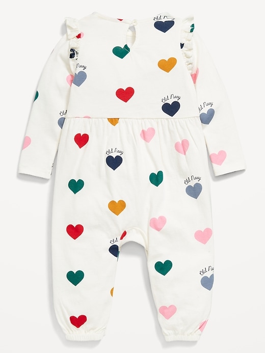 View large product image 2 of 2. Printed Long-Sleeve Logo-Graphic Jumpsuit for Baby