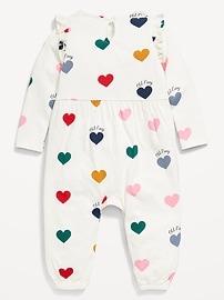 Image number 2 showing, Printed Long-Sleeve Logo-Graphic Jumpsuit for Baby