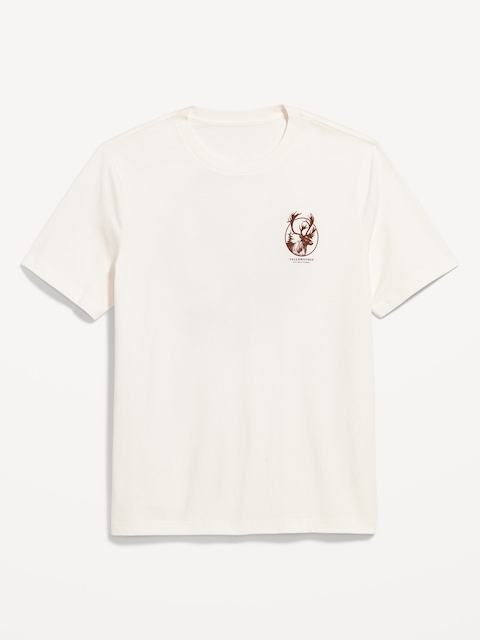 Graphic Crew-Neck T-Shirt - Sea Salt