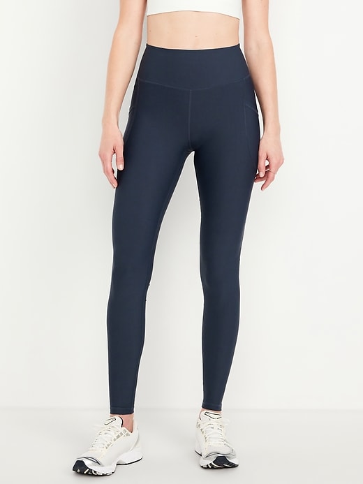 Image number 1 showing, High-Waisted PowerSoft Full-Length Pocket Leggings 31"