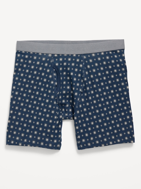 Soft-Washed Boxer Briefs -- 6.25-inch inseam - Blue