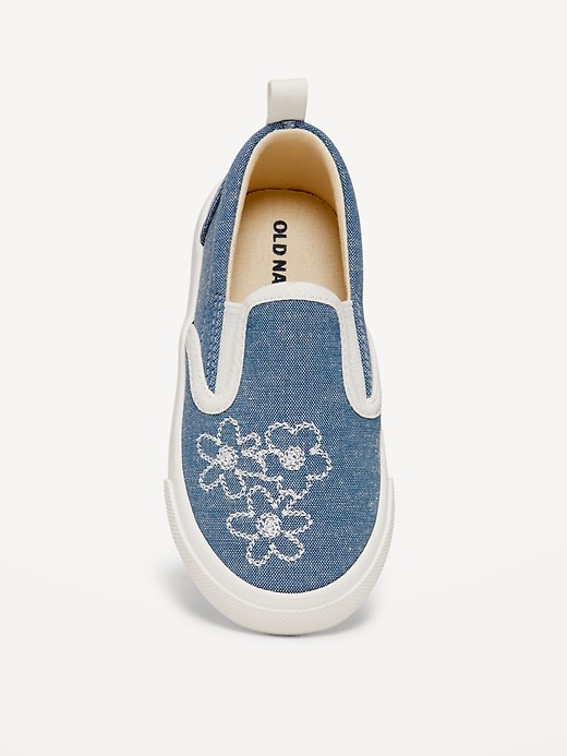 View large product image 2 of 4. Canvas Slip-On Sneakers for Toddler Girls