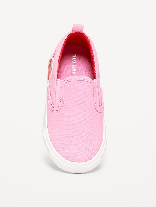 View large product image 2 of 4. Canvas Slip-On Sneakers for Toddler Girls